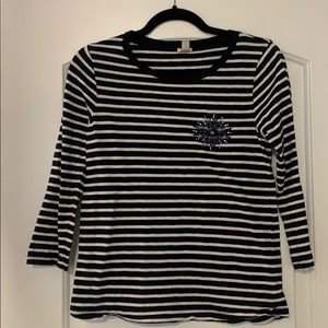 Striped J crew Top